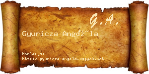 Gyuricza Angéla névjegykártya